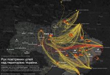 Мапа руху повітряних цілей