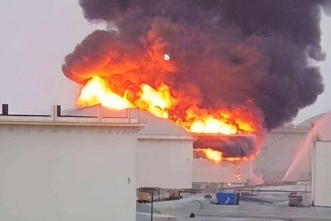 Screenshot_1 Fire after Iran's strike