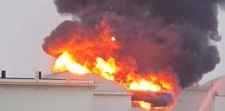 Fire after Iran's strike