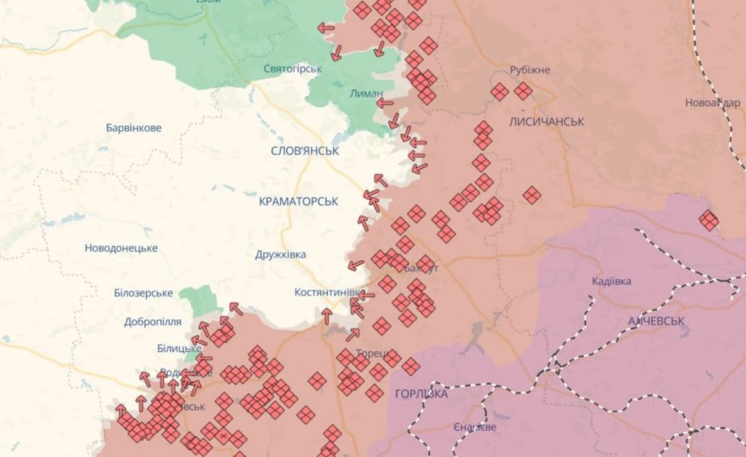 Карта бойових дій в Україні