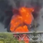 Вибух на Панамському каналі: палає міст