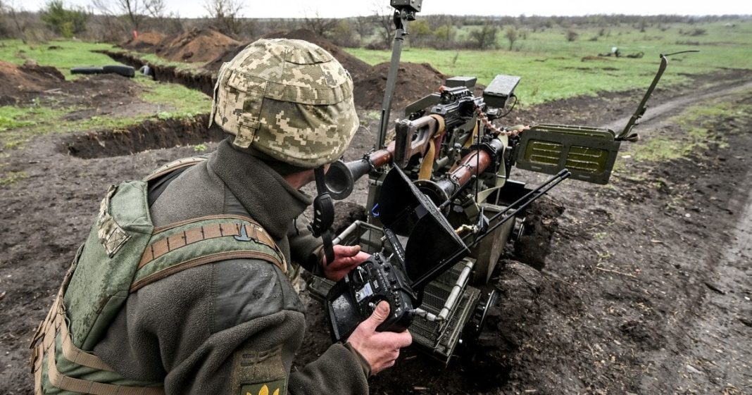 Ukrainian military at the frontline