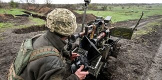Ukrainian military at the frontline