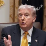 Donald Trump speaks at the White House