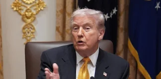 Trump criticises Europe for refusing to join the war Donald Trump speaks at the White House