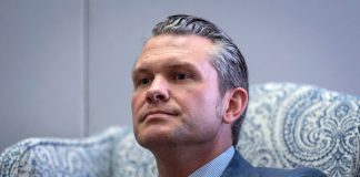 Pete Hagseth during his speech