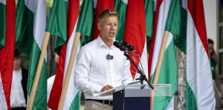 Peter Magyar announces election results