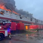 Пожежа на складах «Нової пошти» у Луцьку після ракетного удару РФ