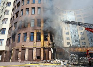 Реактивний шахед влучив в багатоповерхівку в Харкові