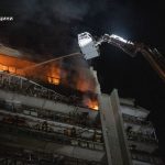 Fire in a high-rise building in Sumy
