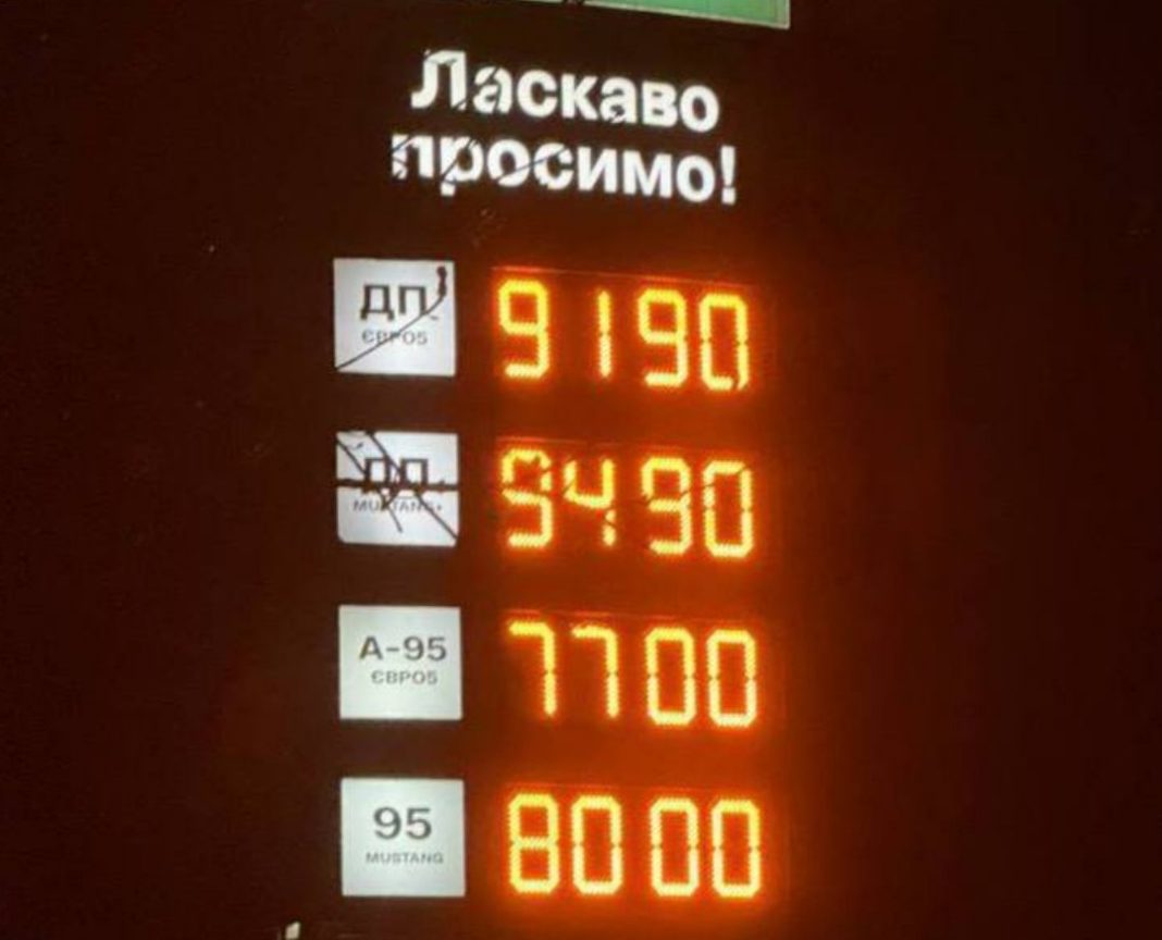 Diesel prices in Ukraine