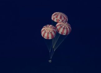 Капсула Оріон у Тихому океані