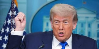 Trump during his speech