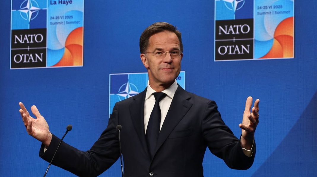 NATO Secretary General Mark Rutte at a briefing