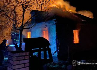 Destruction as a result of shelling in the Dnipro region