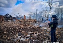 Consequences of the shelling of a multi-storey building in Sumy