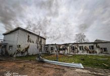 Fire after shelling of an agricultural enterprise