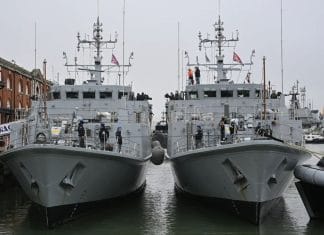 Ukrainian minesweeper in the port