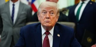 Trump speaks at a press conference