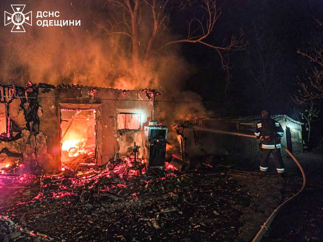 Destruction of houses after shelling