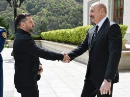 Зеленський і Алієв під час зустрічі