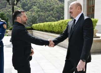 Зеленський і Алієв під час зустрічі