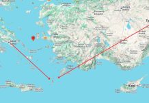 The disputed territory of Greece and Turkey