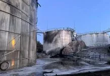 Sunflower oil leak near Chornomorsk