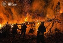Пожежа після обстрілу в Одеській області