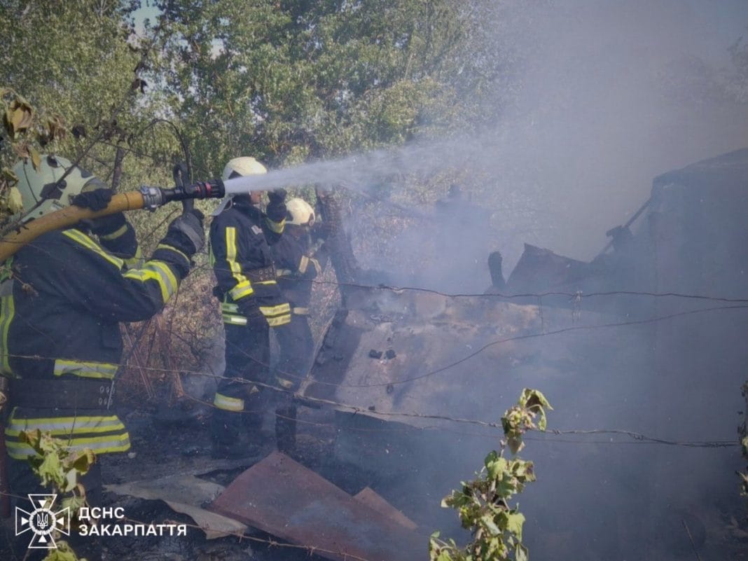 Fire in Transcarpathia caused by dry grass