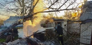 Shelling of a private house in Kharkiv region
