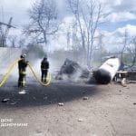 Russian drone attacks petrol station in Kramatorsk