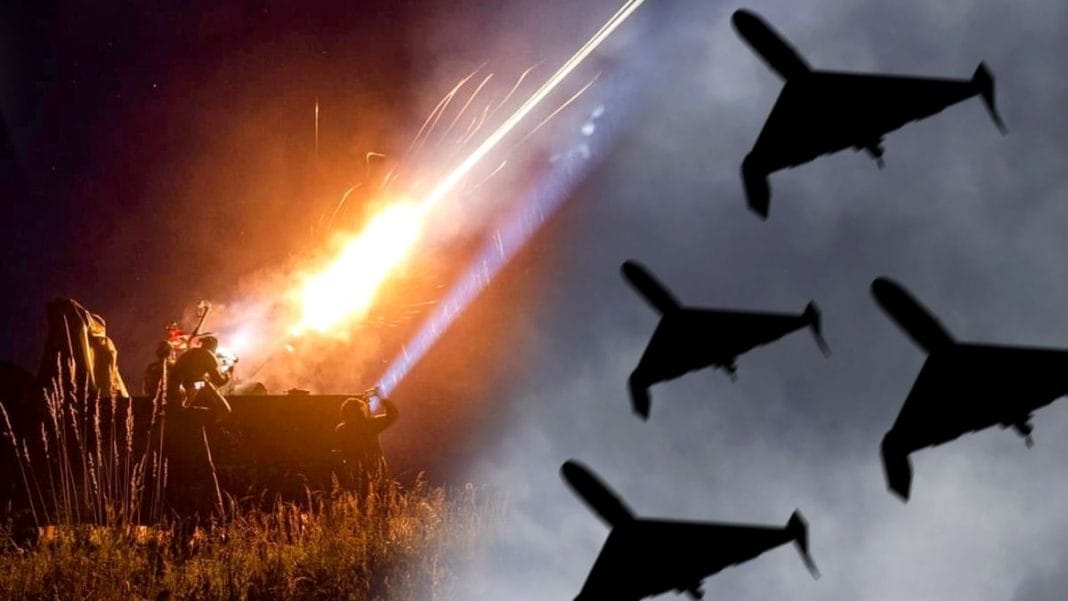 Російська атака безпілотниками та КАБами по Україні