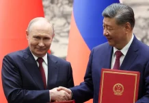 Путін і Сі Цзіньпін після зустрічі у Пекіні
