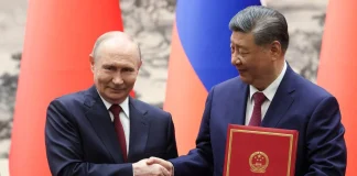 Путін і Сі Цзіньпін після зустрічі у Пекіні