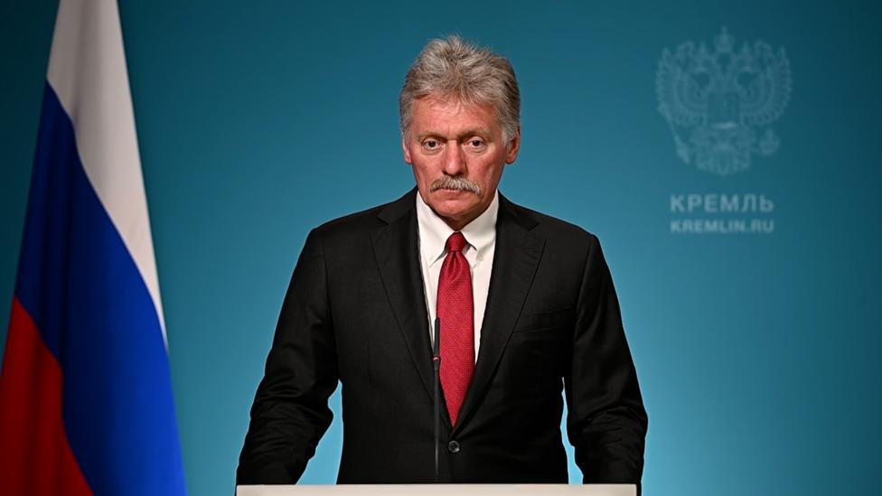1779703789524234_E2POzKkL Russian Presidential Press Secretary Dmitry Peskov speaking at a press conference