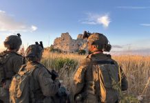 Israeli soldiers near Beaufort Castle in South Lebanon during the operation