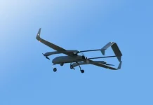 Drone in the sky over Estonia