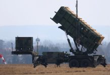 Patriot missiles at a military training ground