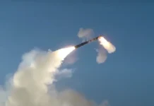 Shooting down missiles and drones over Kyiv on 14 May 2026