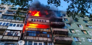 Rescuers extinguish fires after shelling