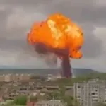 Вибух на АЗС у Пʼятигорську: небо освітив вогняний гриб