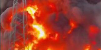 У Московській області спалахнула масштабна пожежа на складах Пожежа на складах автозапчастин у московщині