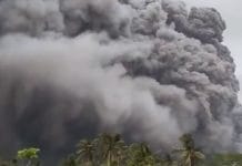 Mayon volcano eruption in the Philippines