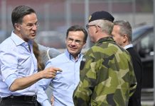 NATO leaders call on Allies to increase financial support for Ukraine Mark Rutte and Ulf Kristersson during a joint press conference on support for Ukraine