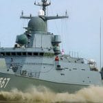 Russian warship hit in Primorsk