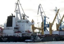 ZAID vessel in the port of Sevastopol loading wheat