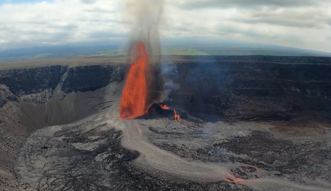 Kilauea volcano on the Big Island of Hawaii during activity