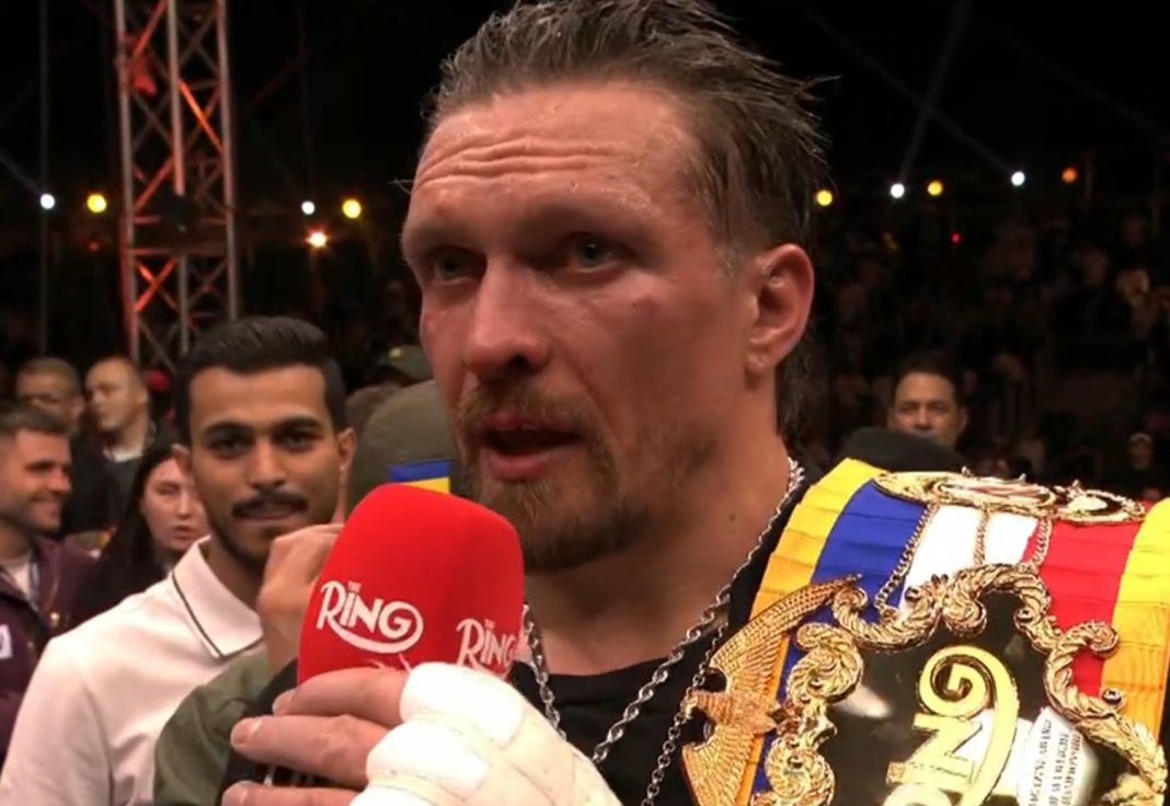 Screenshot_1 Oleksandr Usyk in the ring after his victory in Giza