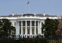 Secret Service patrol near the White House